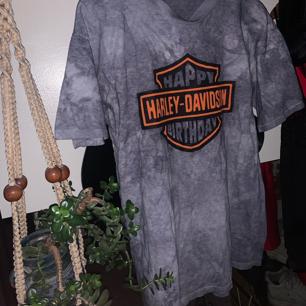 Harley Davidson Grey Stone Wash Graphic T-Shirt